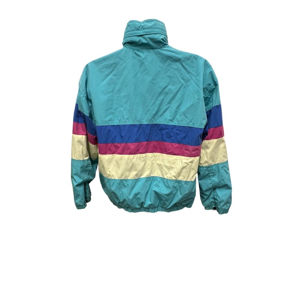 Vintage North Bay Classics Windbreaker Jacket L 90s Color Block White  polo ish - Picture 3 of 4
